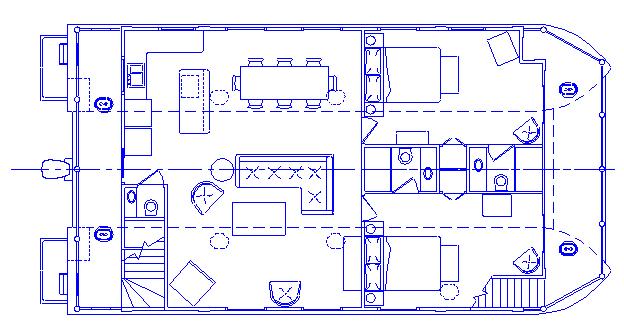 water mansion house boat blueprint