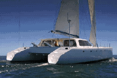 power catamaran rudder redesign