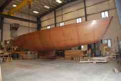 sail boat fiberglass structure