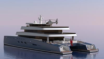 luxury power catamaran